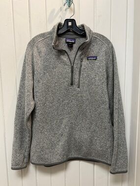 Patagonia Men's Heather Grey Quarter-Zip Fleece Pullover